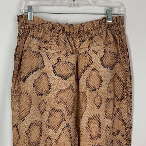 Mara Hoffman Tan Snake Paper Bag Tie Slacks - Picture 11 of 16